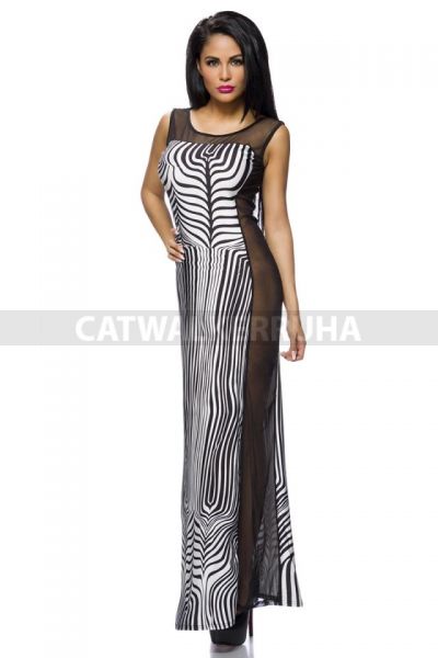 Estélyi ruha, maxi, csodás, zebra mintás
